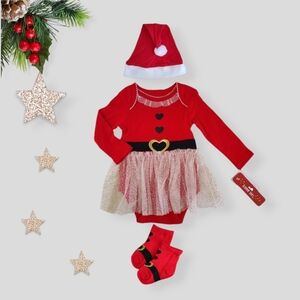 Christmas Tutu 3-Pieces Outfit for Baby Girl